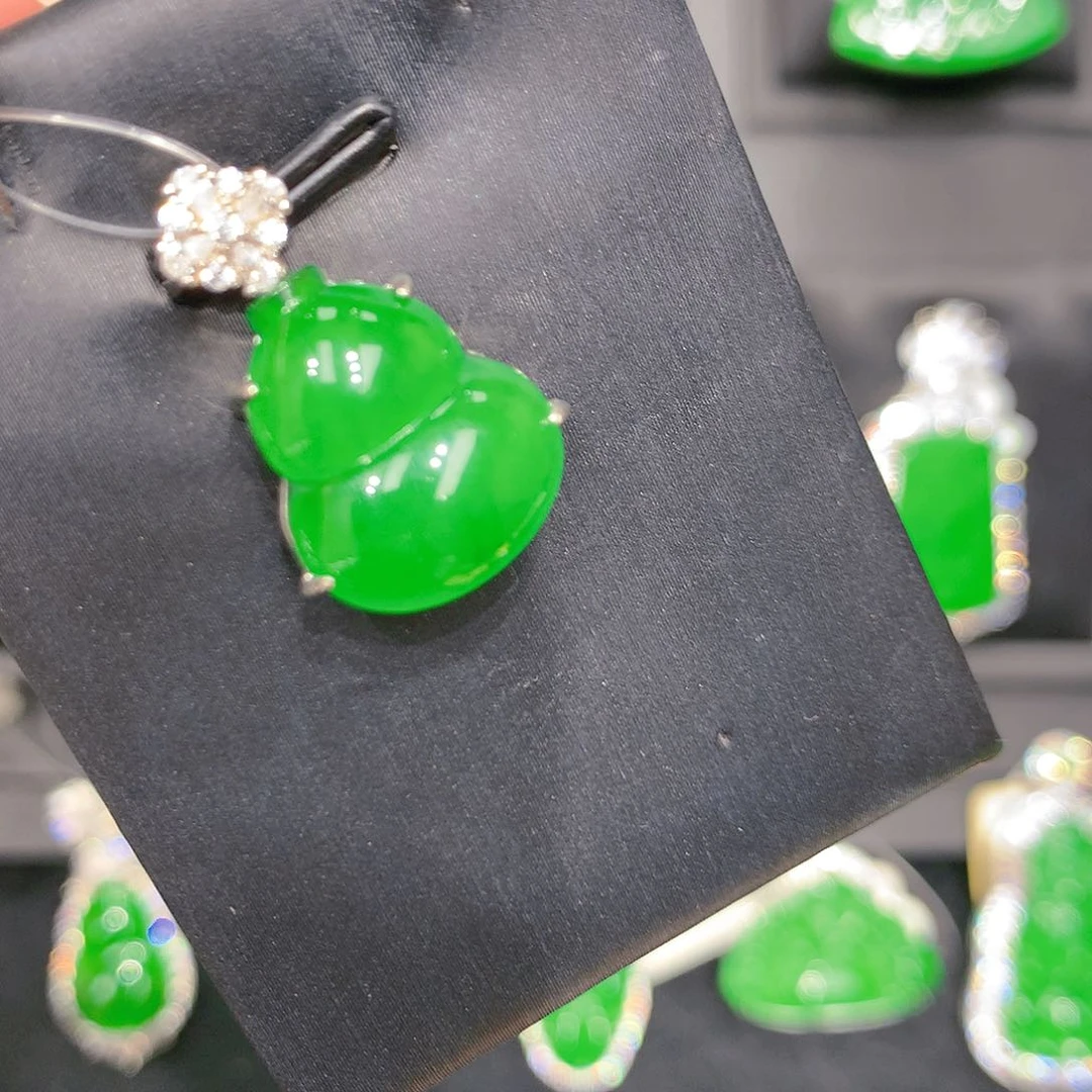 翡翠银S925镶嵌颈饰00000005