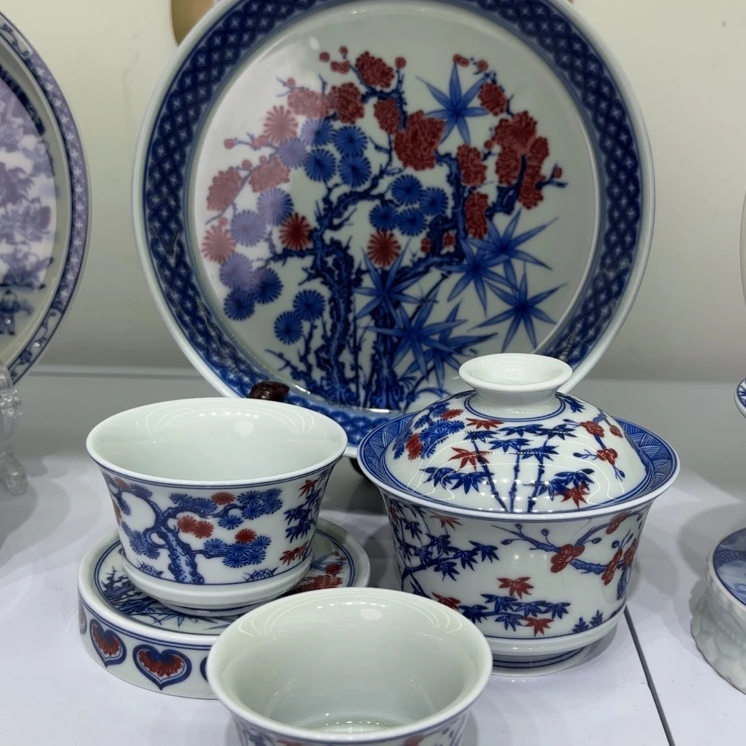 用***5景德镇陶瓷五件套无礼盒