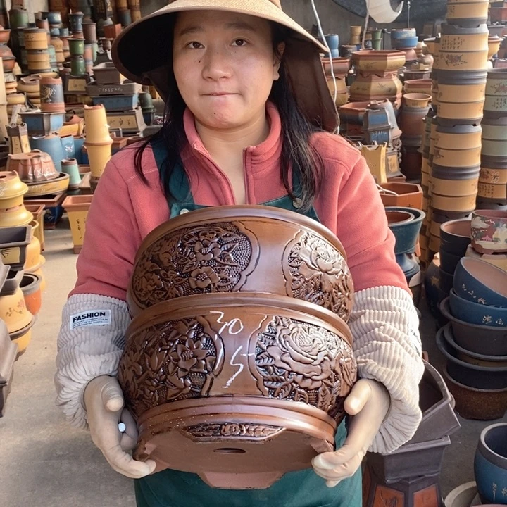 紫砂花盆紫砂花盆盆栽花卉苗木