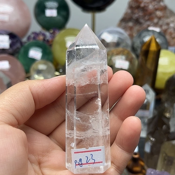 未镶嵌珠宝半成品水晶92克白水晶柱