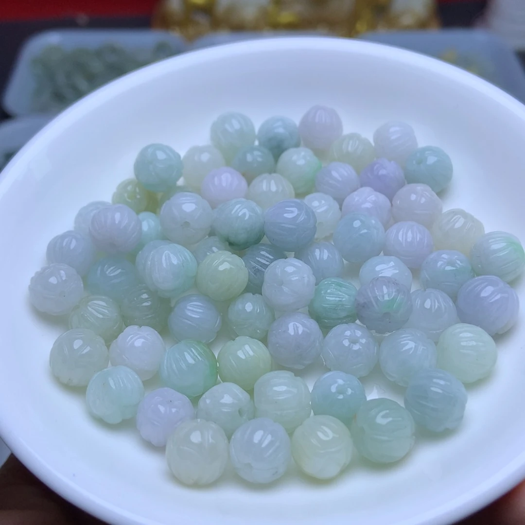 未镶嵌手链翡翠卡8.7莲花珠10个
