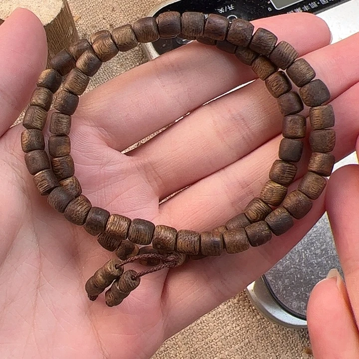 手串沉香05鼓珠双圈B004多样性发一