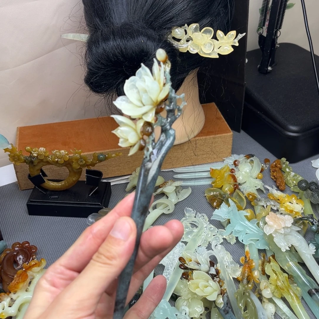 _***l蛇纹石玉未镶嵌发饰