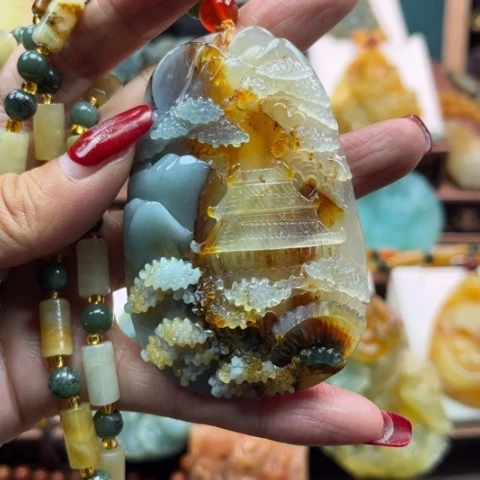 岫玉挂件未镶嵌扬*挂件