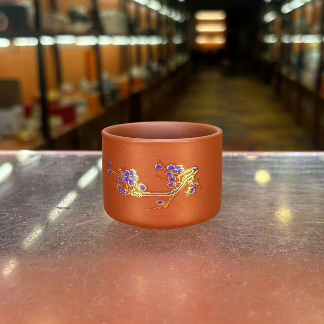 秋香茶具  红泥喜上眉梢变色主人杯茶杯品茗杯-5393