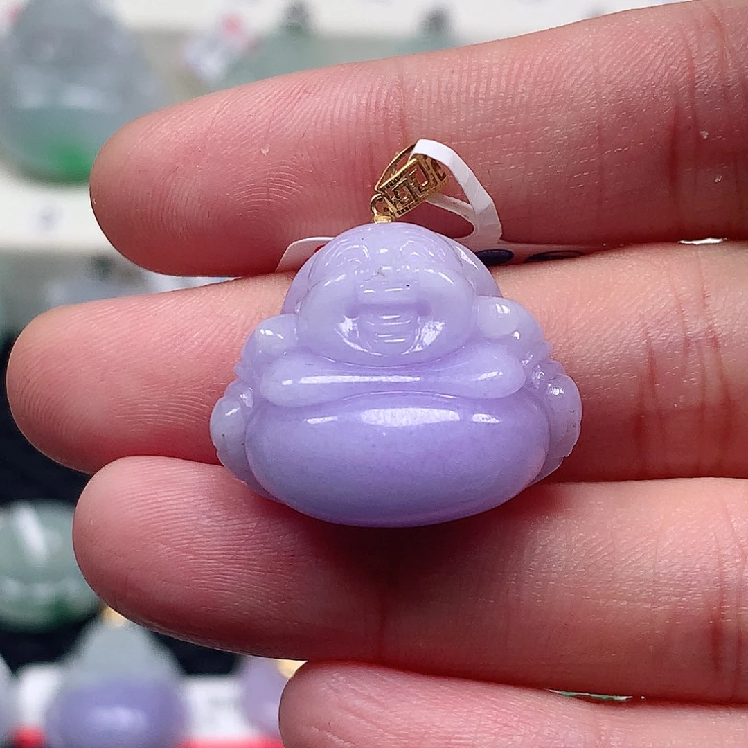 颈饰18K金镶嵌翡翠翡翠吊坠