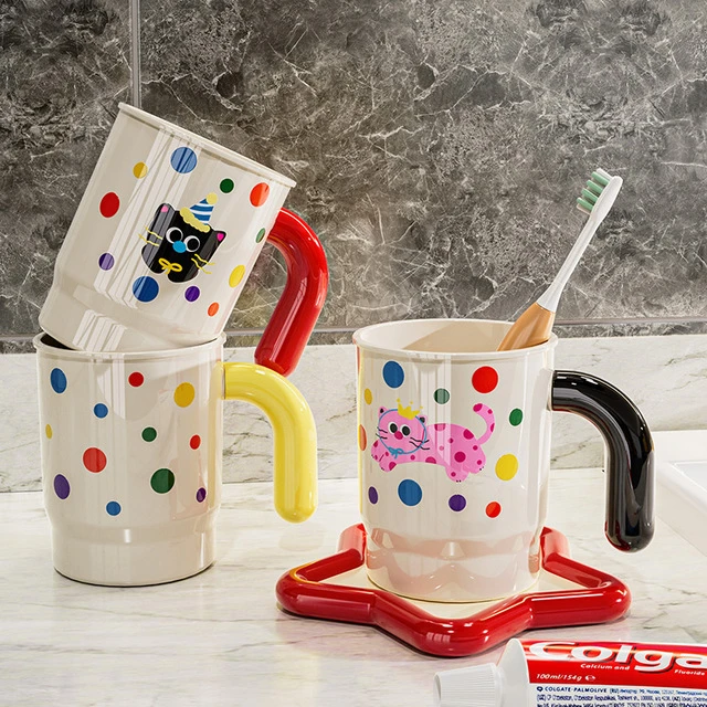 牙刷杯漱口杯家用牙具牙缸洗漱杯化妆室宿舍卡通儿童情侣刷牙杯子