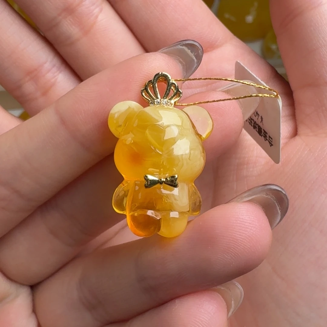 定制琥珀合金吊坠