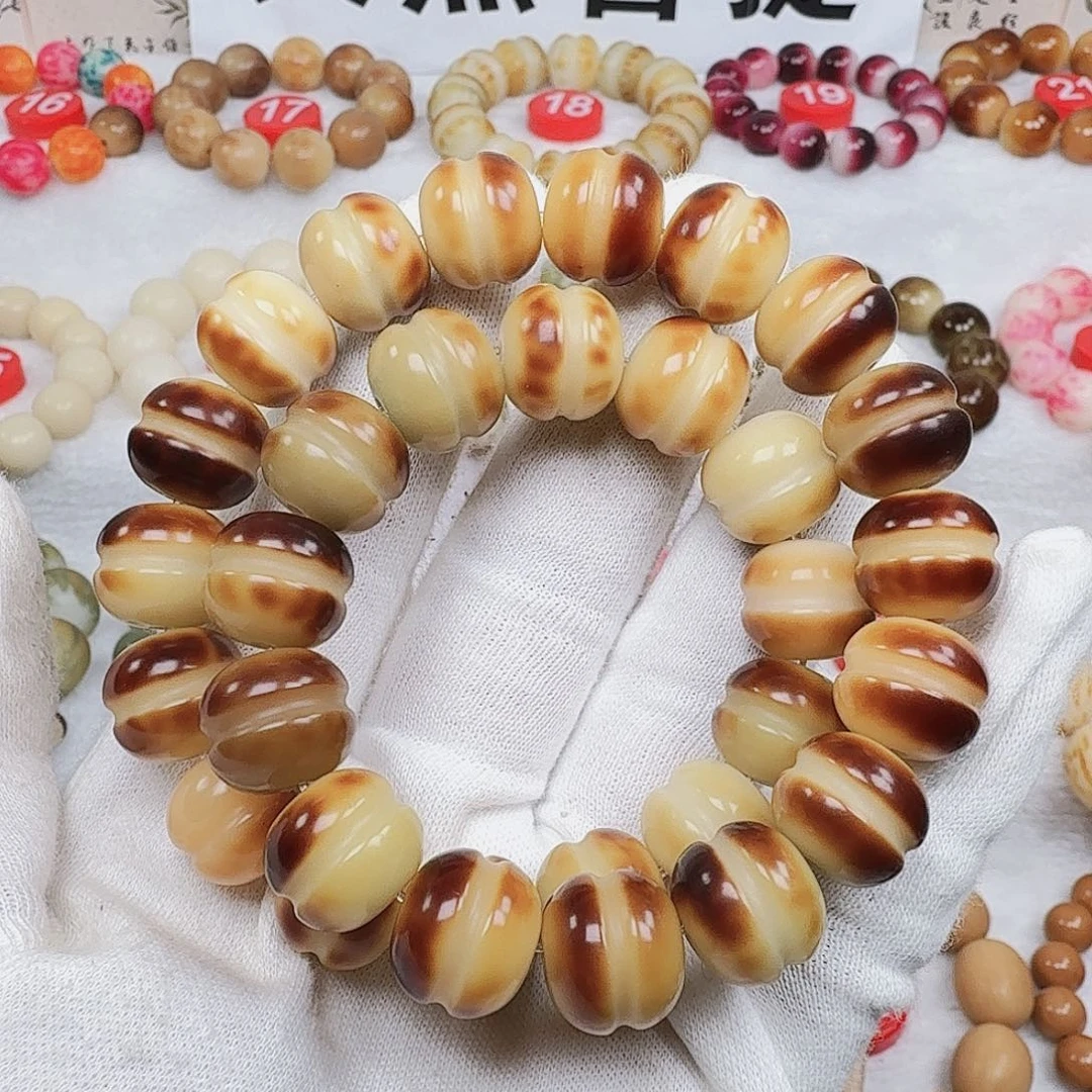 吊坠白玉菩提卡14汉堡包手工干磨