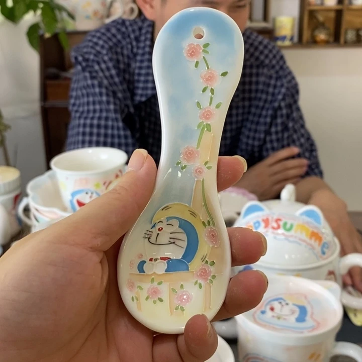青***．瓷片景德镇釉下彩手绘