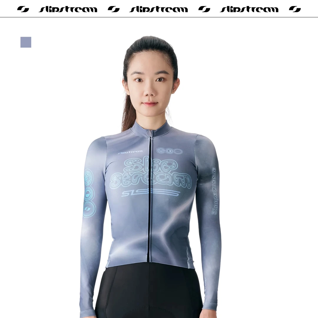 Slipstream 长袖骑行服Exp女款秋冬抓绒保暖公路车防风上衣风暴灰