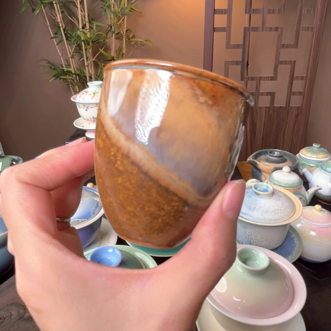 杯景德镇纯收工柴烧茶器