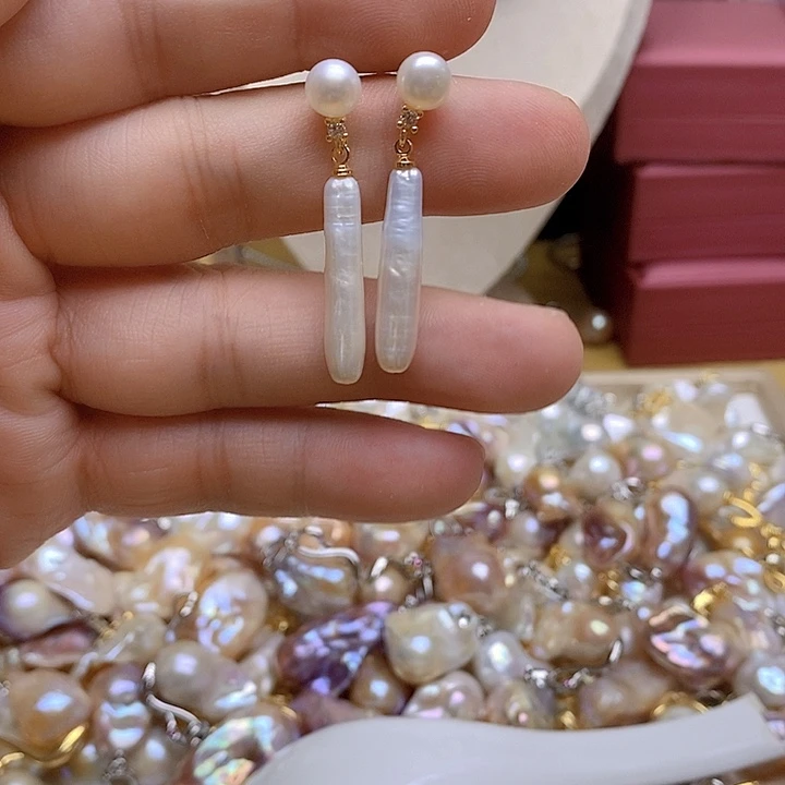 淡水珍珠银S925镶嵌颈饰22