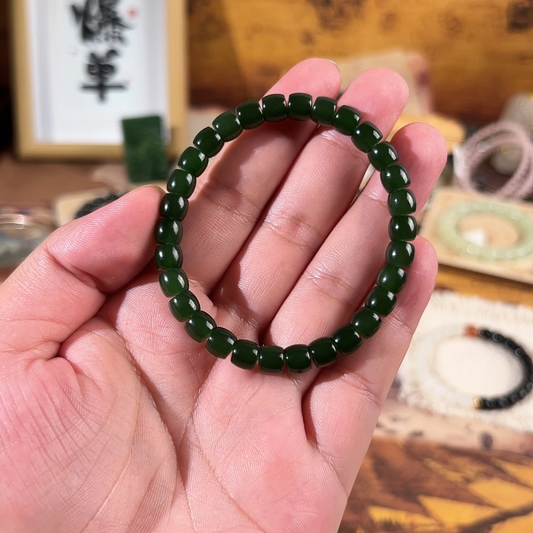 和田玉未镶嵌手链
