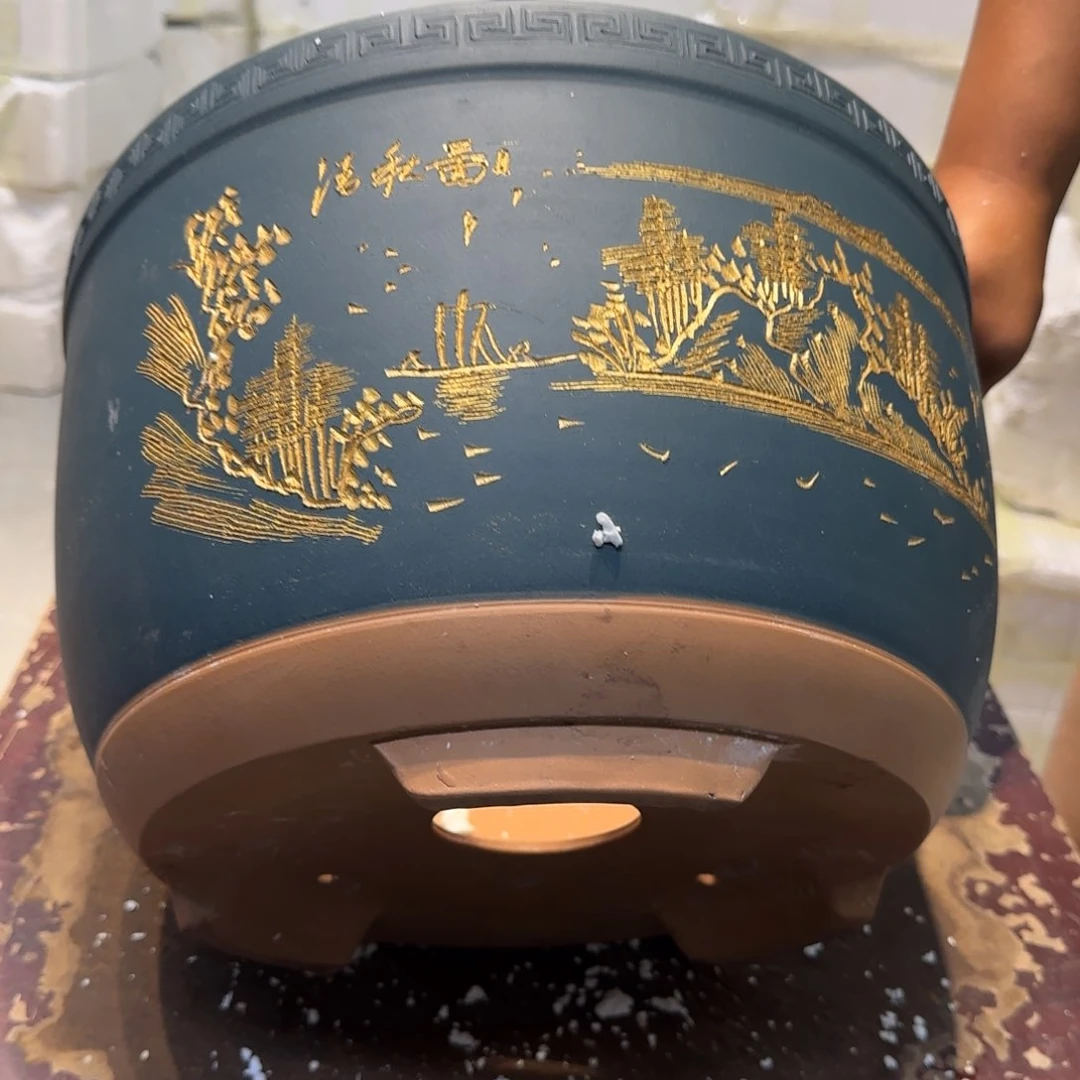 紫砂花盆口径30厘米