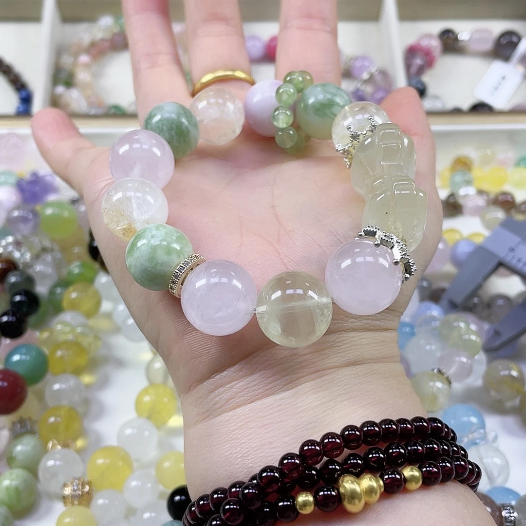 手链银S925镶嵌水晶天然水晶手串