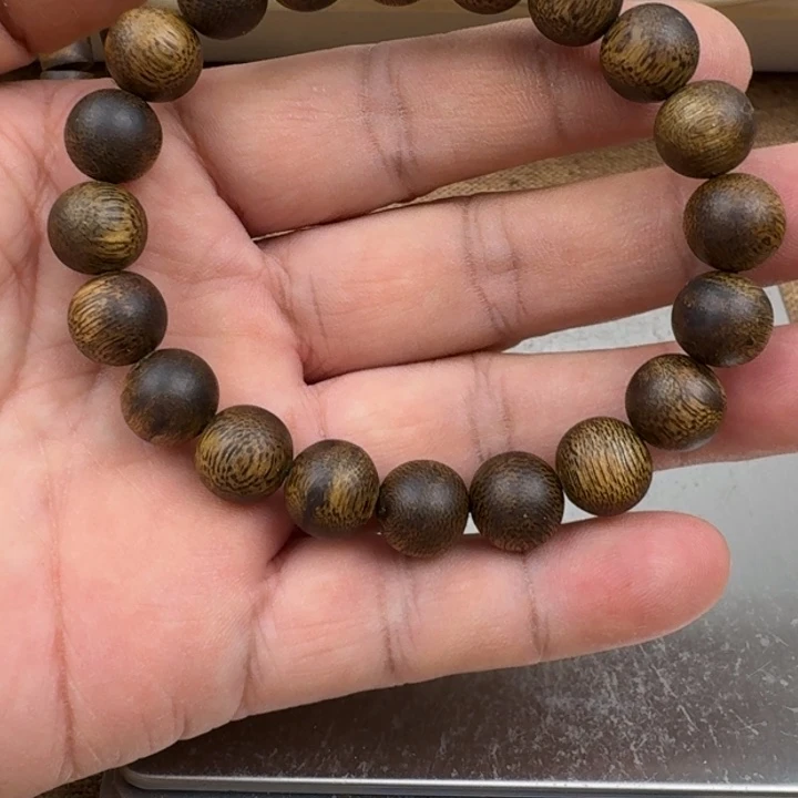 流***月沉香手串张勺子手串8克加