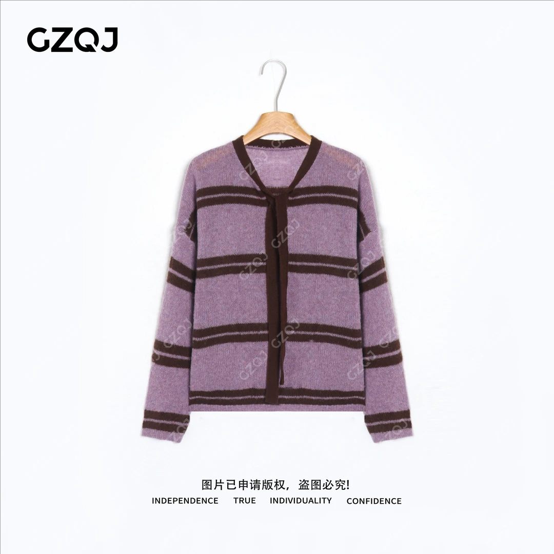 老琴私服【织梦回廊】琥珀流光风绵羊毛慵懒风毛衣女秋冬款 73138