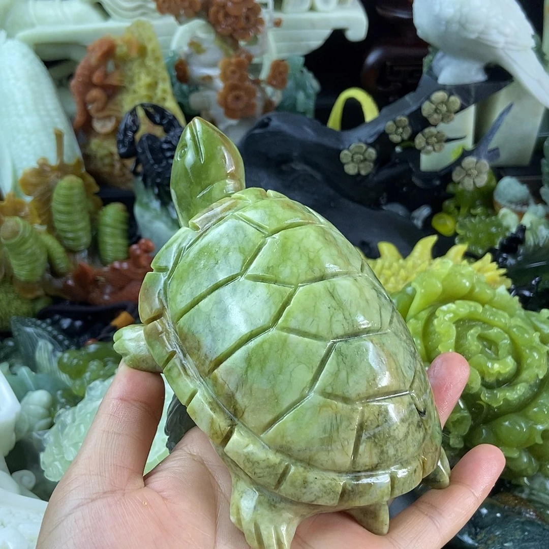 蛇纹石玉未镶嵌手把
