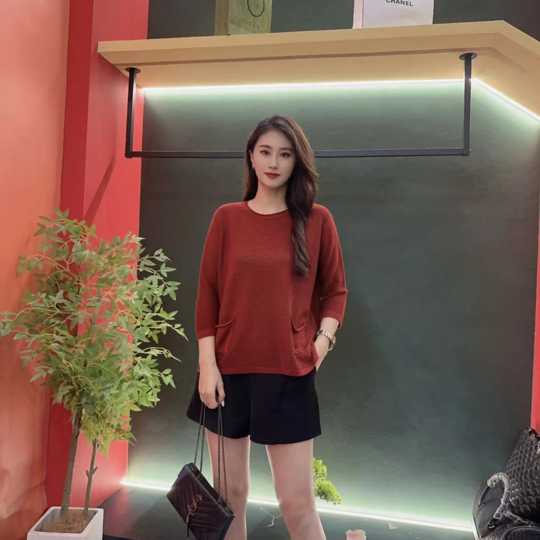 715多金焦糖摩卡棕大码气质减龄上衣早秋季长袖女装设计女