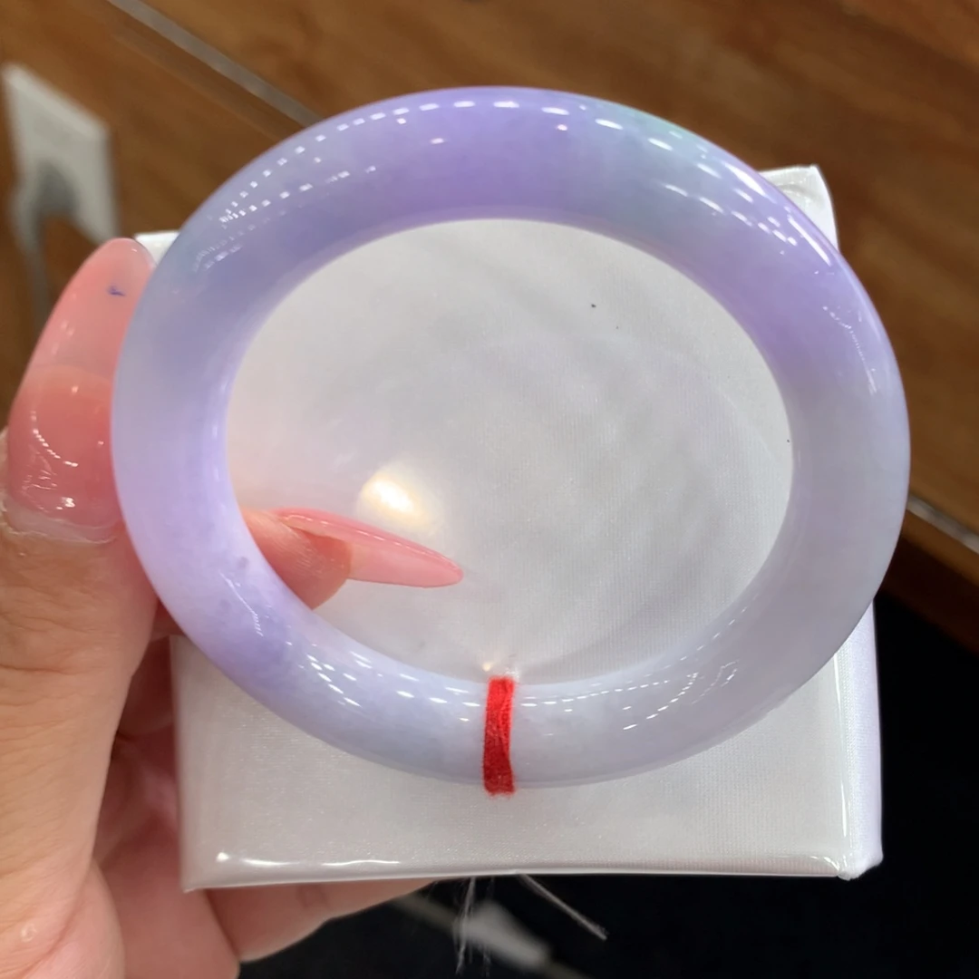 翡翠未镶嵌手镯54.4圆条