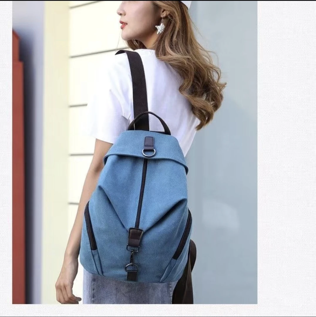 特价捡漏福利款休闲时尚百搭加厚帆布包女士双肩包出差旅行背包