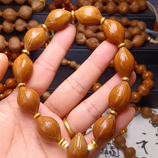京***爷橄榄核手串/手链橄榄核手串铁核蒜头三面佛1.5