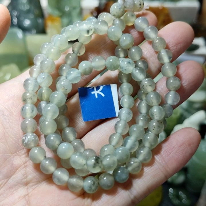岫玉未镶嵌108粒手串项链