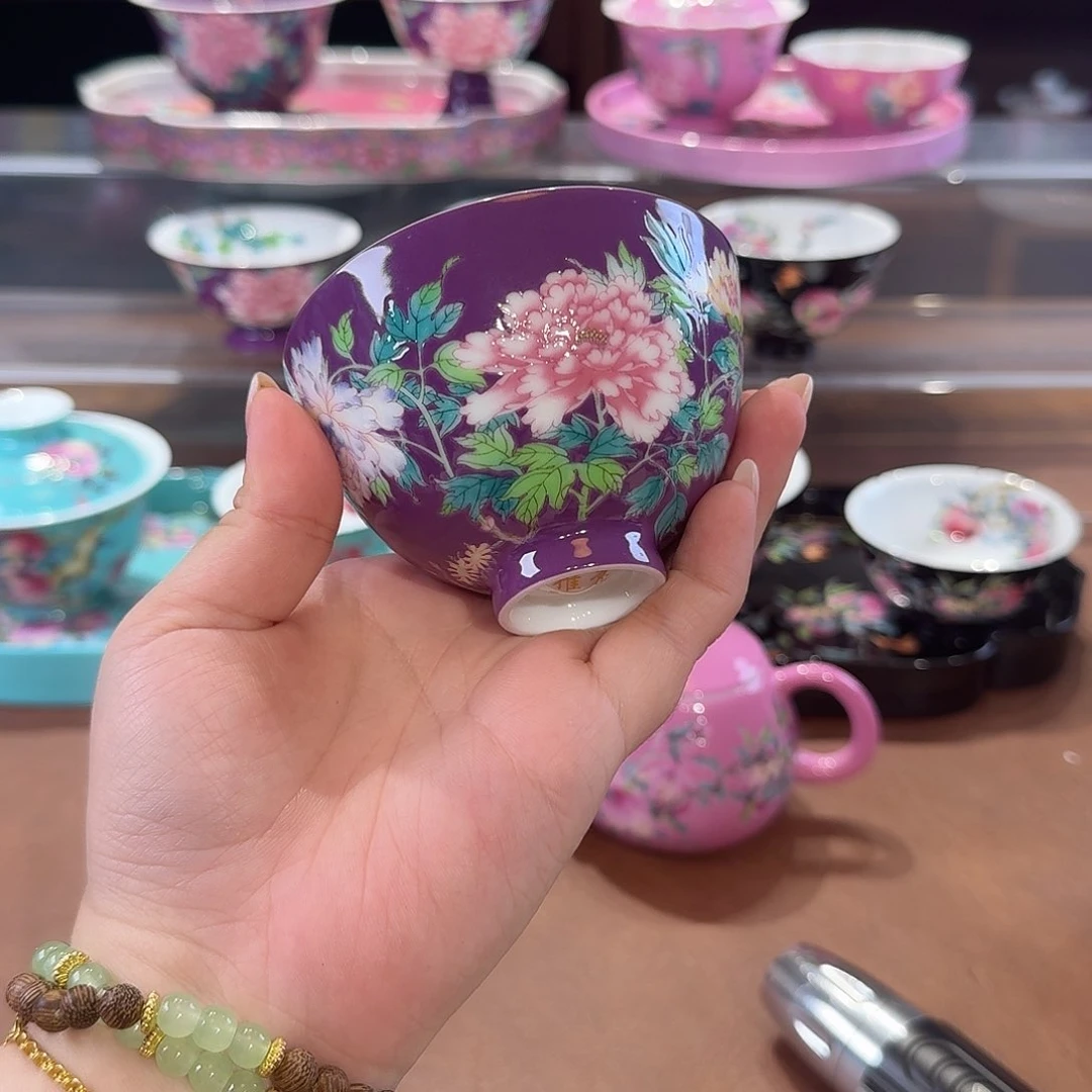 珐琅彩主人杯茶具套装