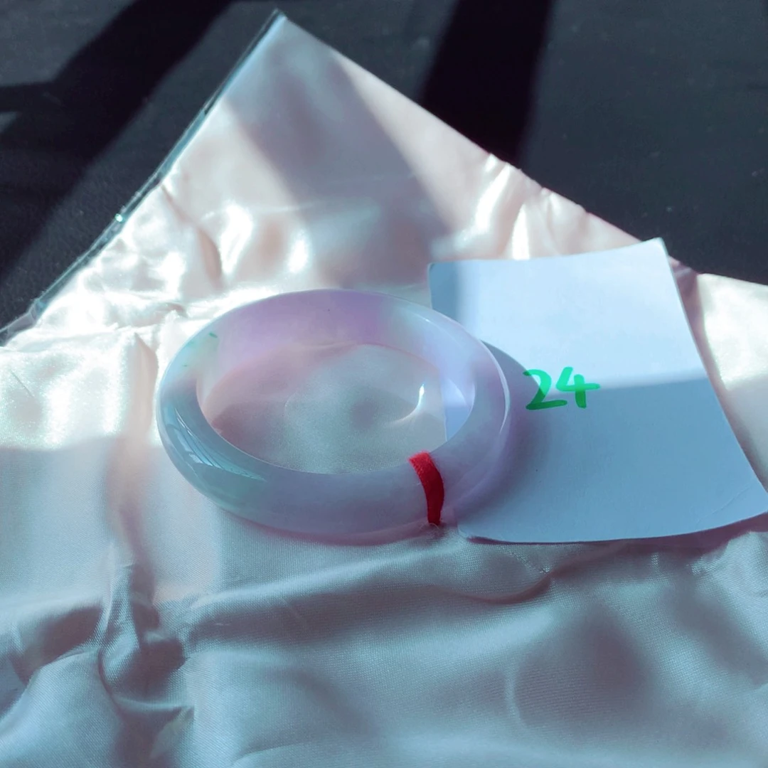 未镶嵌手镯翡翠缅甸天然A货翡翠手镯52.5