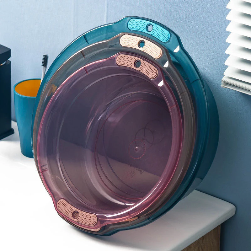 家用塑料盆浴室卫生间洗脸学生宿舍大号防滑特厚双耳多功能脸盆无