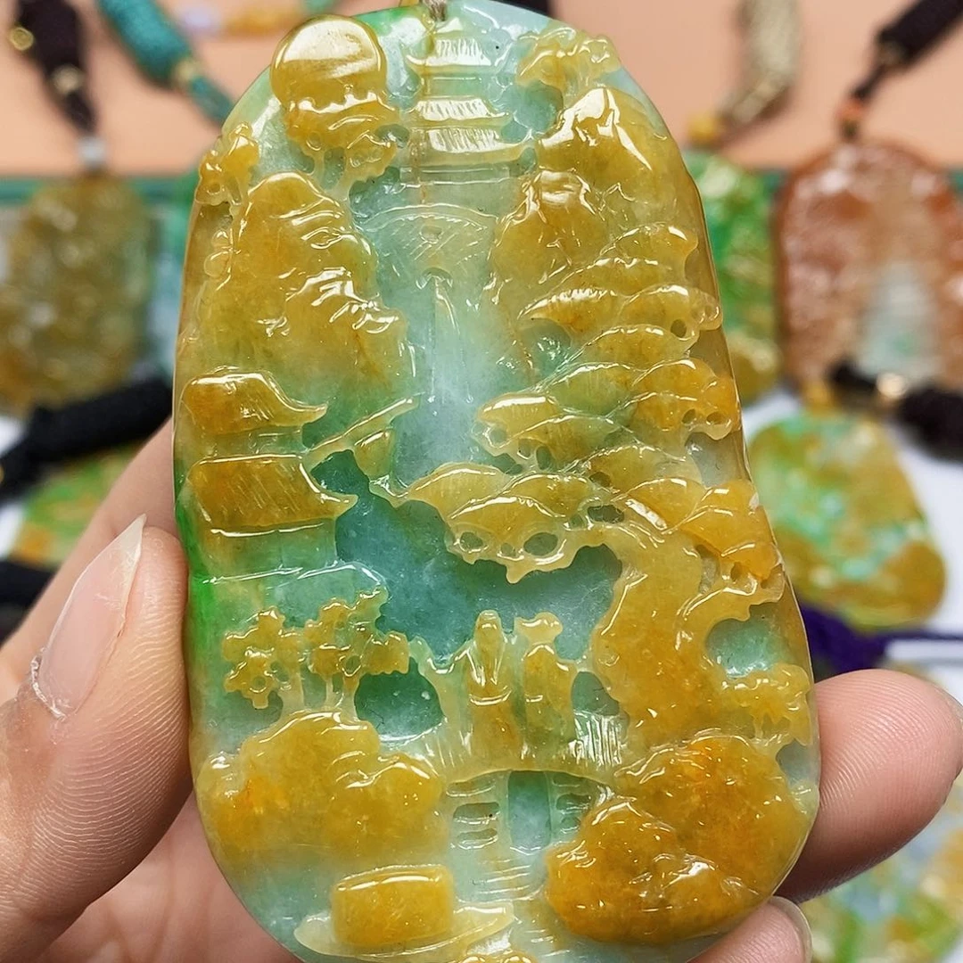 颈饰未镶嵌翡翠翡翠A货一物一证