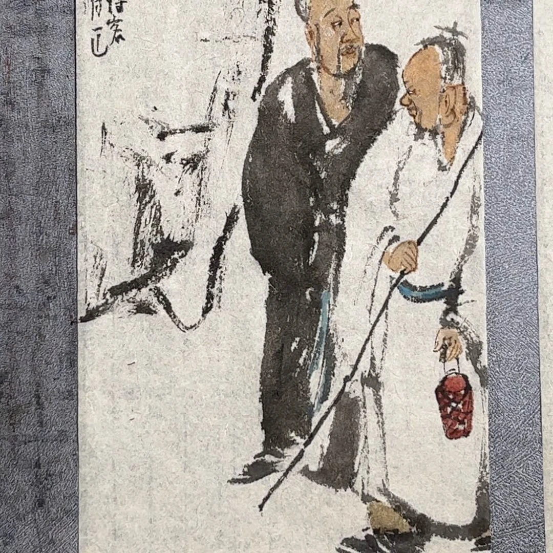 国画沽酒待客   22*35cm