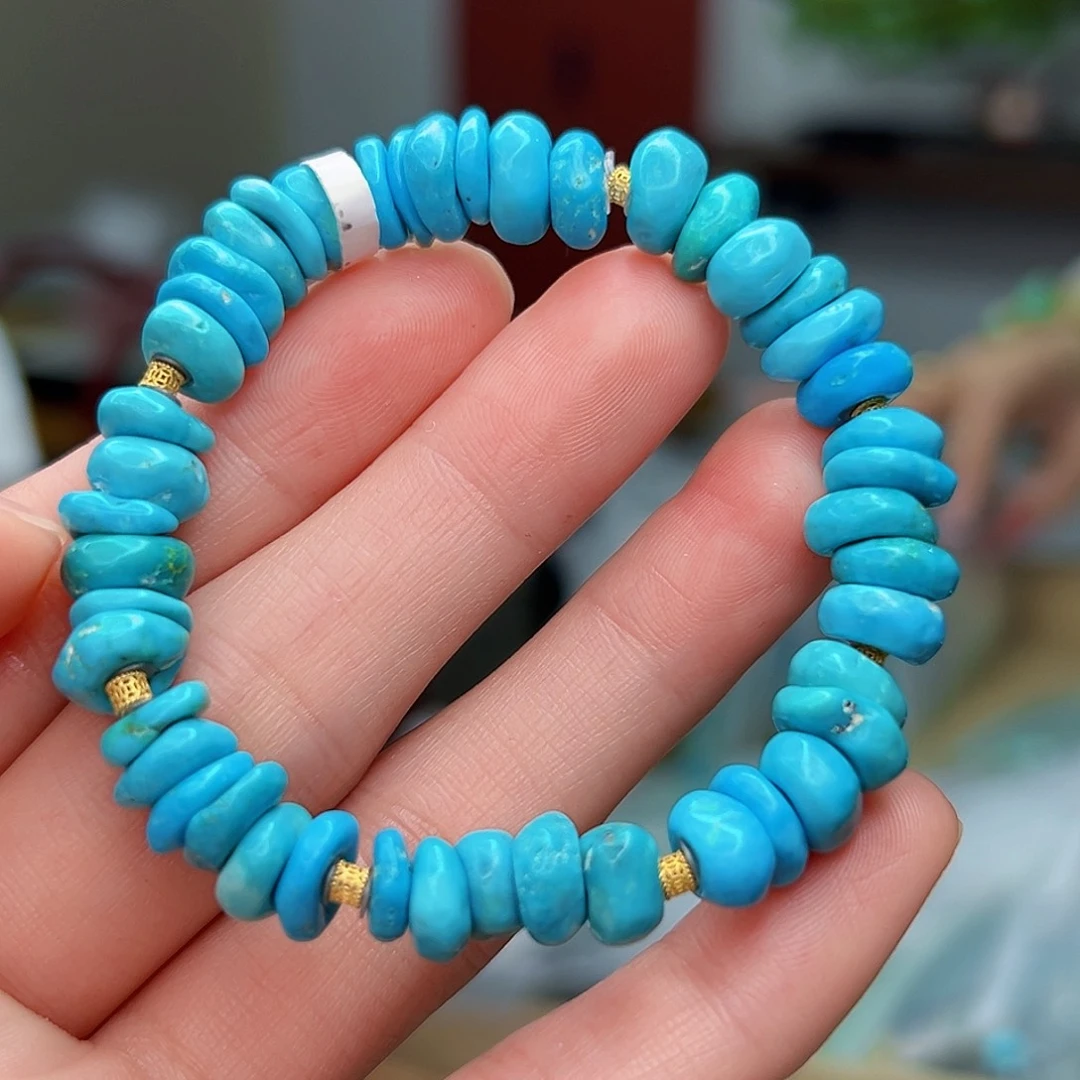 绿松石珠宝奇石18K金镶嵌