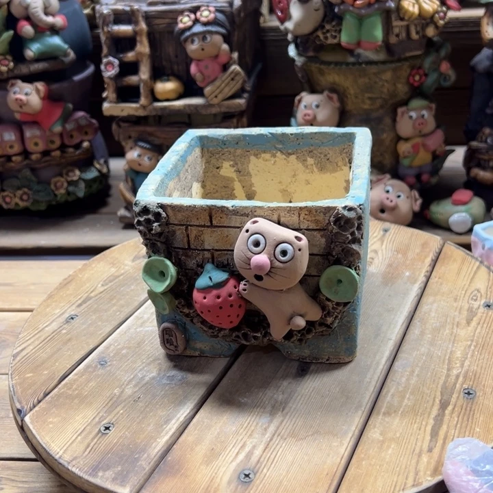 嘻哈多肉花盆百搭