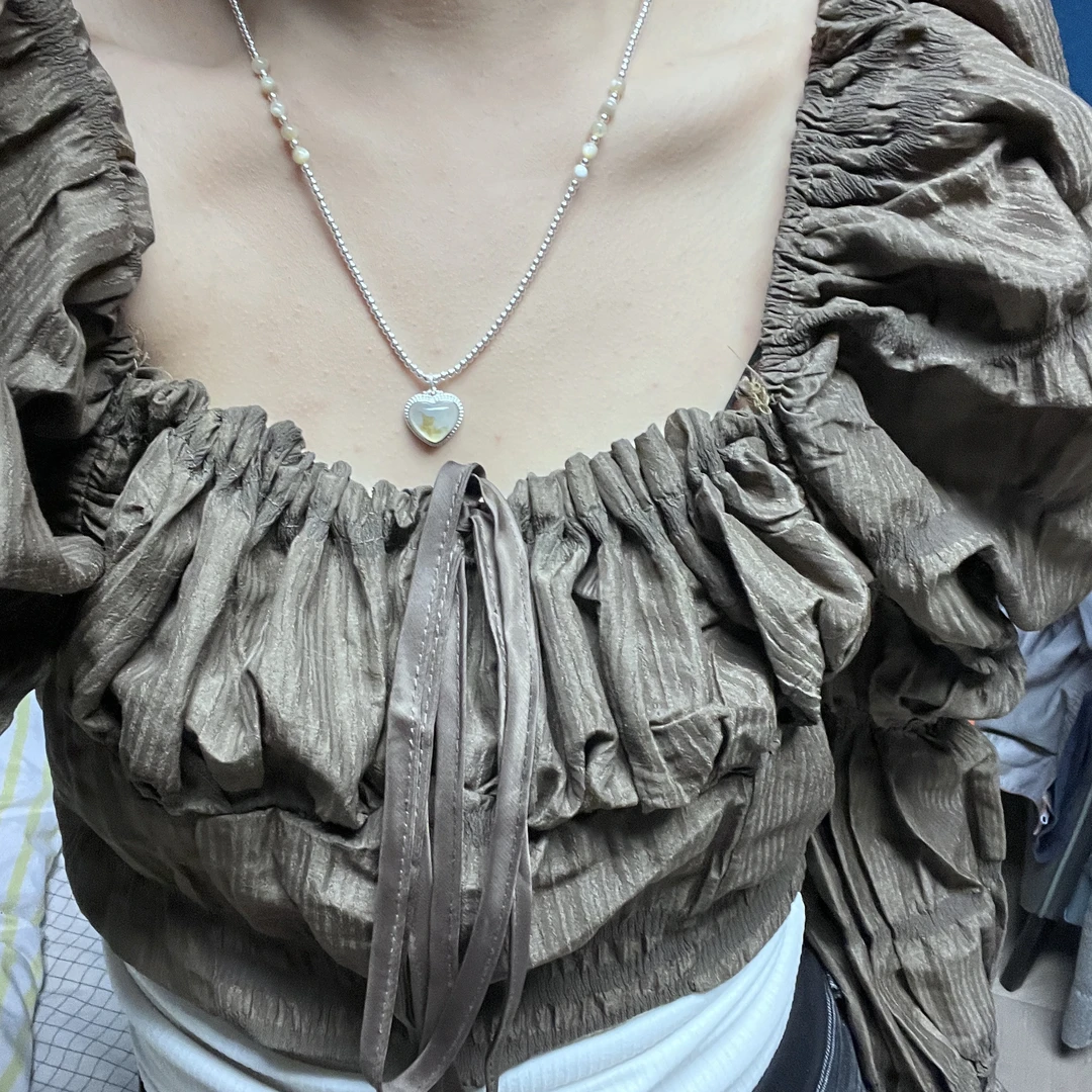 链子925银 花花小众简单自编50CM纯银项链