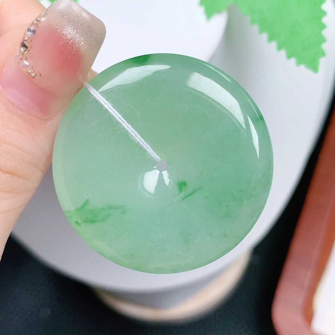 翡翠未镶嵌颈饰平安35.7-5.7