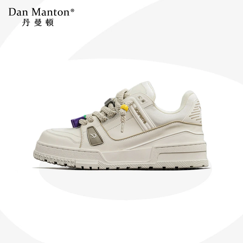 2025新潮流百搭面包板鞋厚底增高情侣小白鞋男女春季休闲男鞋子