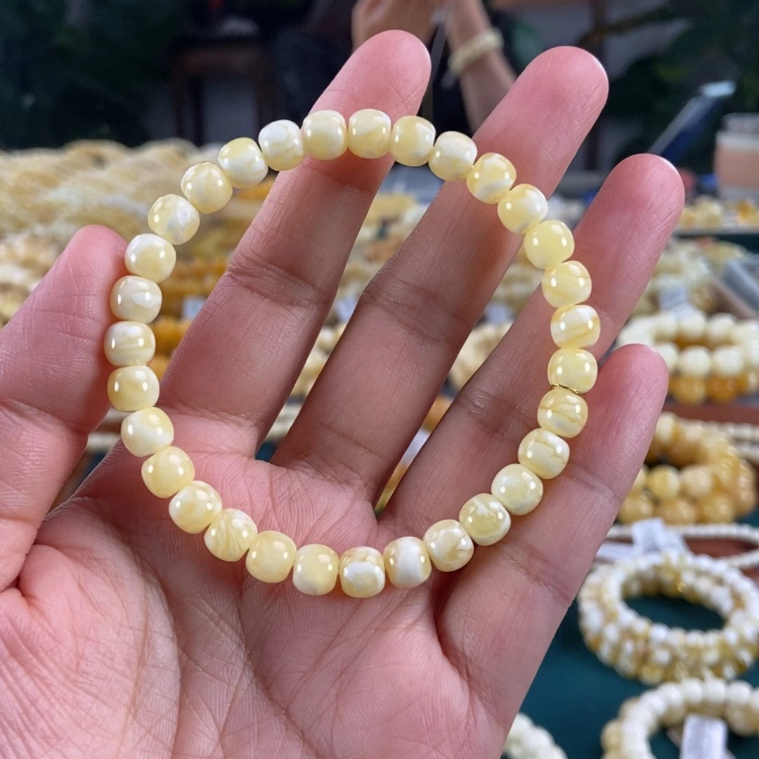 琥珀未镶嵌珠宝奇石7白花蜡老型6.56