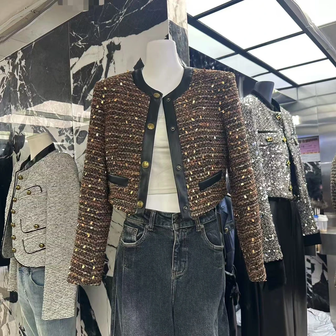 复古欧货小香风短外套女冬季新款开衫法式高级感气质百搭夹棉上衣