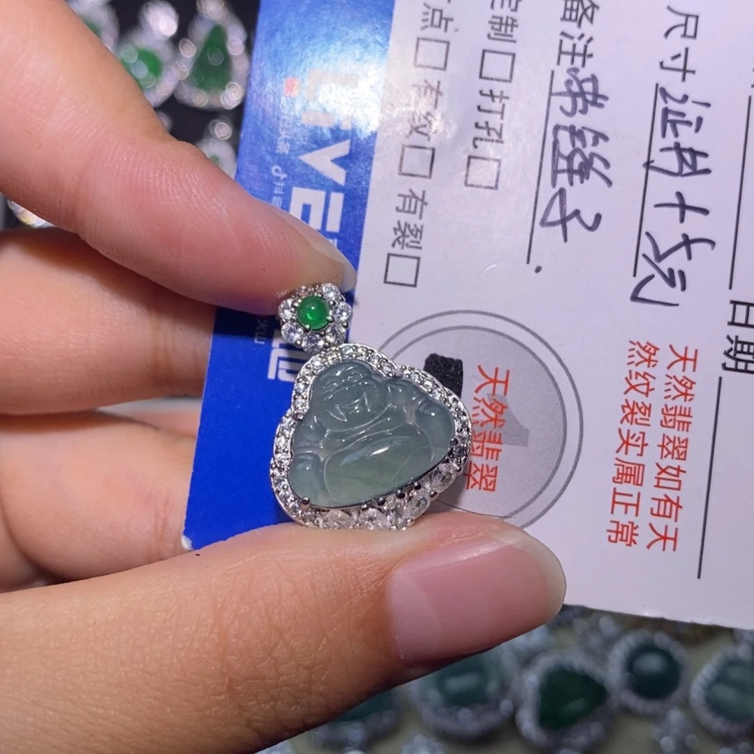 翡翠未镶嵌颈饰天然