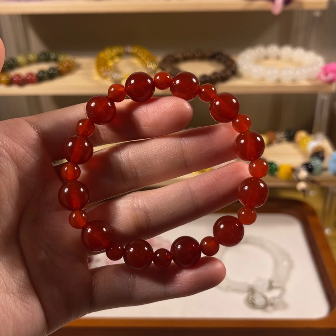 露丝同款巴西红瑙手串