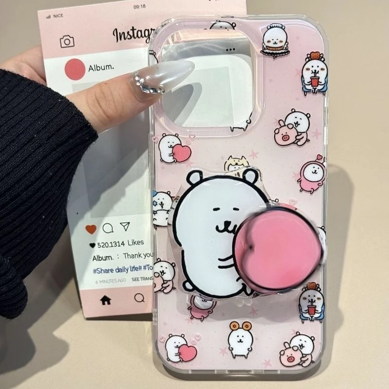 自嘲熊适用苹果华为vivo小米oppo女款iphone15/16/14荣耀壳