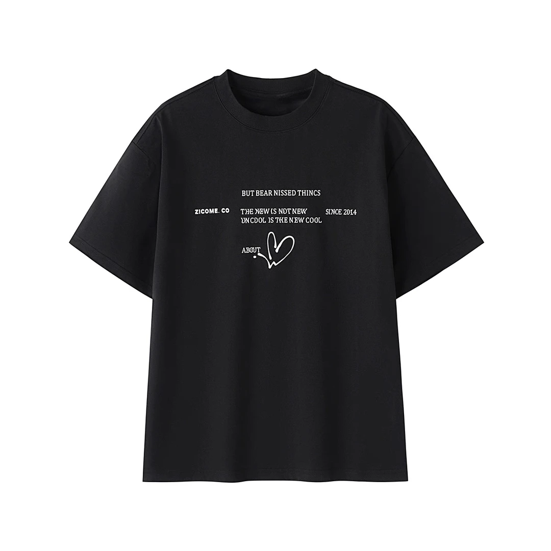 圆领印花不起球字母圆领短袖T恤时尚半袖潮流休闲