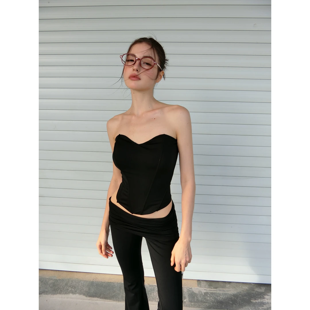 Nisabena 小众鱼骨束身抹胸修身背心抹胸