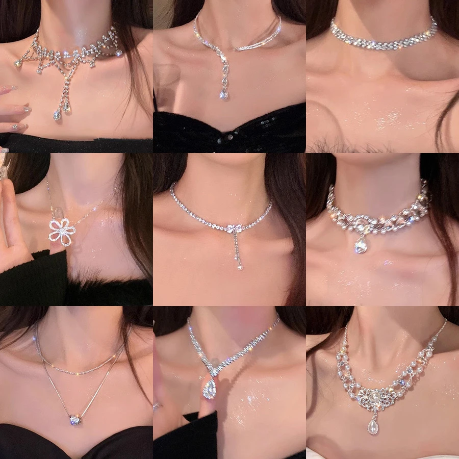 合金项链 时尚精品四件套【手链项链耳钉戒指】灯牌加送珠珠款手链