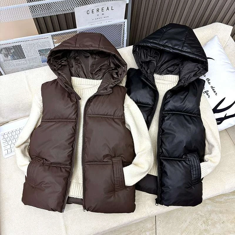 新款儿童马甲女童免洗加厚连帽背心男童宝宝坎肩外穿秋冬季潮