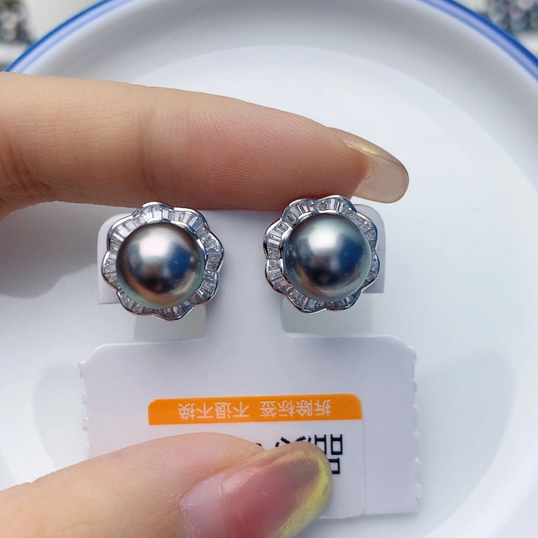 耳饰海水珍珠银S925镶嵌W41