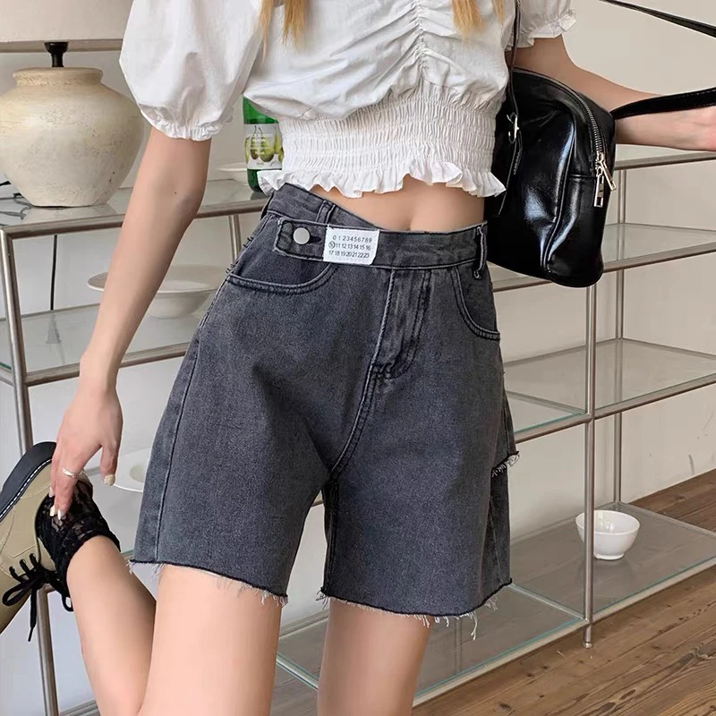 夏季薄款五分牛仔裤宽松显高显瘦（瑕疵慎拍）