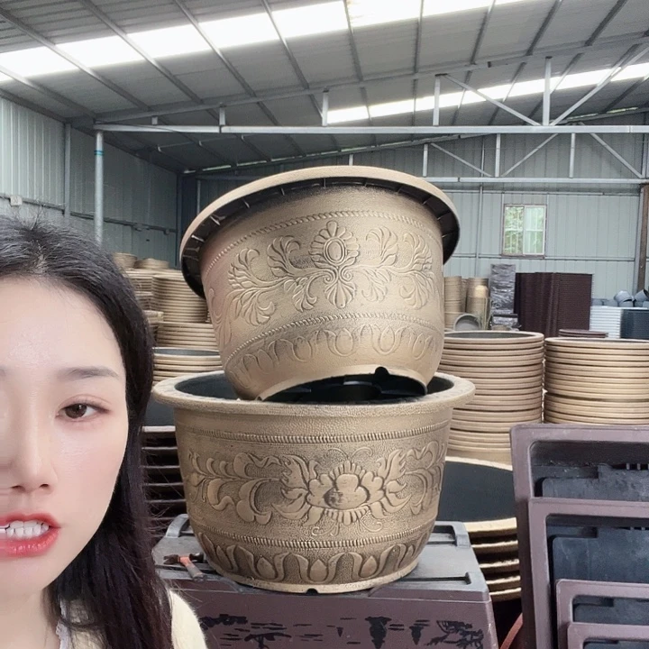 圆形70花盆2个有孔